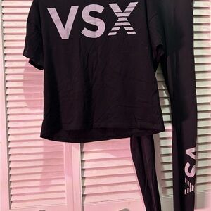 VSX Black and White Activewear Ensemble Victoria secret EUC